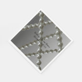 Serviette En Papier Cordes de perles Papier Mariage (Coin)