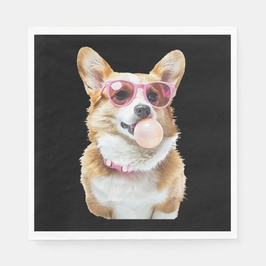 Serviette En Papier Corgi (Devant)