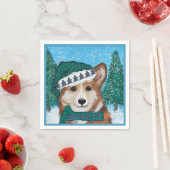 Serviette En Papier Corgi (En situation)