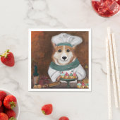 Serviette En Papier Corgi (En situation)