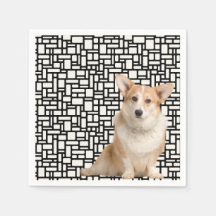 Serviette En Papier Corgi Abstrait mignon