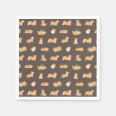 Serviette En Papier Corgi joyeux (Devant)