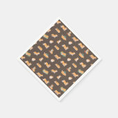 Serviette En Papier Corgi joyeux (Coin)