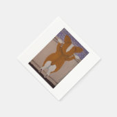 Serviette En Papier Corgi looking out window (Coin)