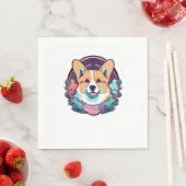 Serviette En Papier Corgi mûre (En situation)