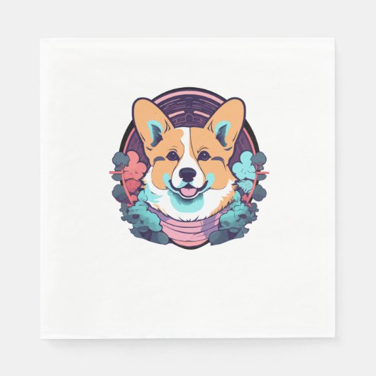 Serviette En Papier Corgi mûre (Devant)
