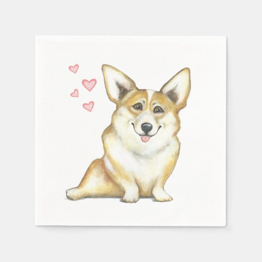 Serviette En Papier Corgi Napkin (Devant)