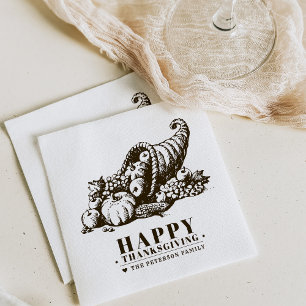 Serviette En Papier Corne de Plenty   Thanksgiving