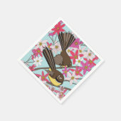 Serviette En Papier Corne florale et ornithologique (Coin)