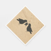 Serviette En Papier Corneille Avec Naples En Papier Étoile (Coin)