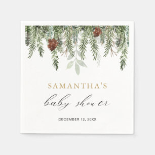 Serviette En Papier Cornes de pins rustiques