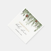 Serviette En Papier Cornes de pins rustiques (Coin)