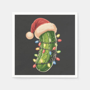 Serviette En Papier Cornichon de Noël Cornichon dans la lumière de Noë