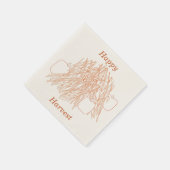 Serviette En Papier Cornouailles et citrouille, serviettes de récolte  (Coin)