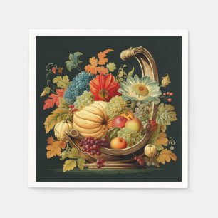 Serviette En Papier Cornucopia Harvest : Fête abondante