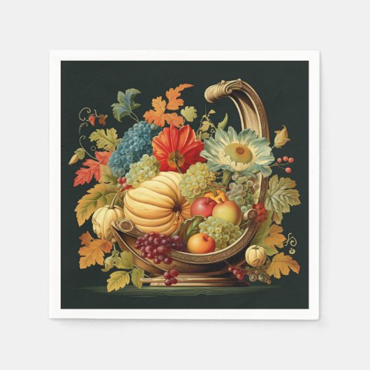 Serviette En Papier Cornucopia Harvest : Fête abondante (Devant)