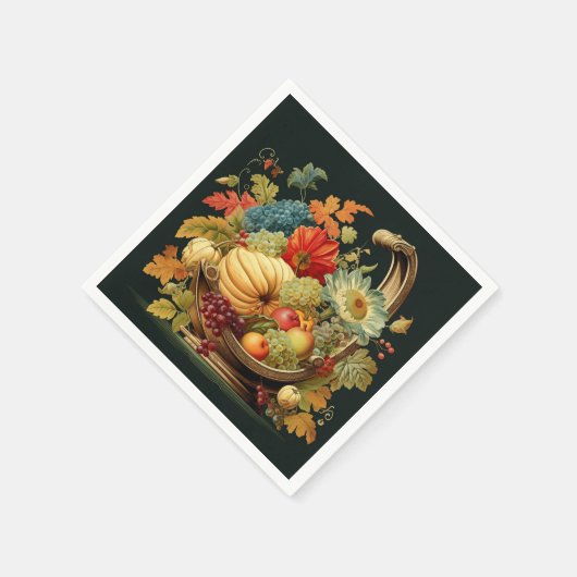Serviette En Papier Cornucopia Harvest : Fête abondante (Coin)