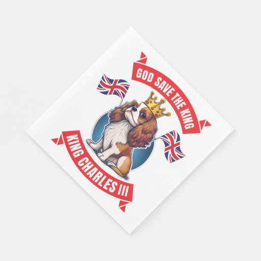 Serviette En Papier Coronation Cavalier King Charles (Coin)