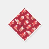Serviette En Papier Corps positif Père Noël Holiday (Coin)