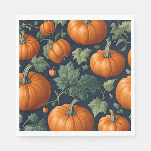 Serviette En Papier Correctif Citrouille feuillet (Devant)