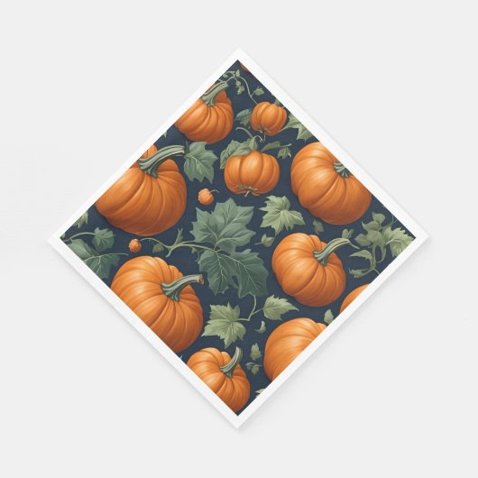 Serviette En Papier Correctif Citrouille feuillet (Coin)
