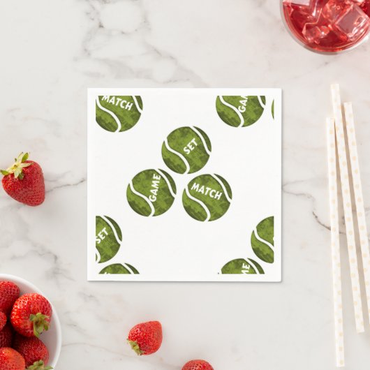 SERVIETTE EN PAPIER CORRESPONDANCE DE JEU (En situation)