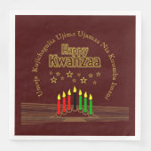 Serviette En Papier Correspondance Joyeux Kwanzaa Sept Principes (Devant)