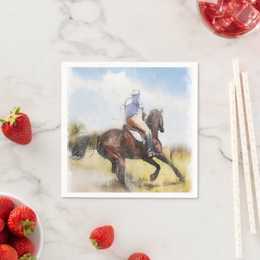 SERVIETTE EN PAPIER CORRESPONDANCE POLO (En situation)