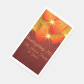 Serviette En Papier Correspondance Thankgiving Orange Leaf Nom année (Coin)