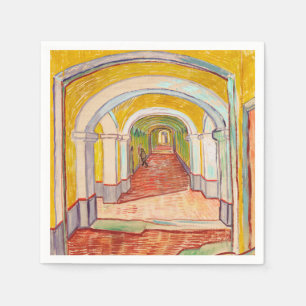 Serviette En Papier Corridor de l'Asile Van Gogh Jaune Art Impressionn