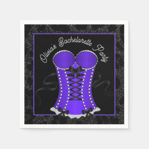 Serviette En Papier Corse violette Flirty