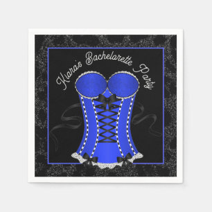 Serviette En Papier Corset bleu aguicheur 