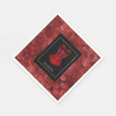 Serviette En Papier Corset Lèvres Rouges (Coin)