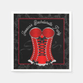 Serviette En Papier Corset Rouge Coquin (Devant)