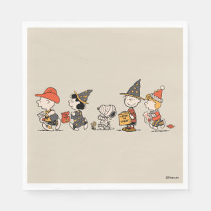 Serviette En Papier Cortège joyeux d'Halloween de la bande de Peanuts
