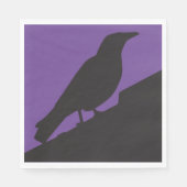 Serviette En Papier Corvidés - Merle Corbeau (Devant)