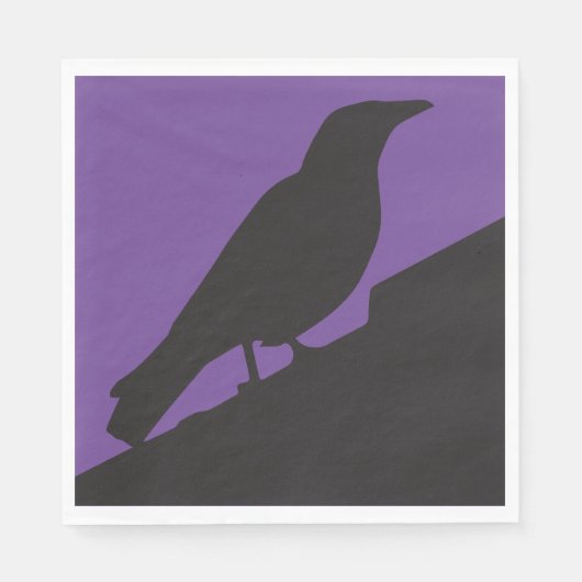 Serviette En Papier Corvidés - Merle Corbeau (Devant)