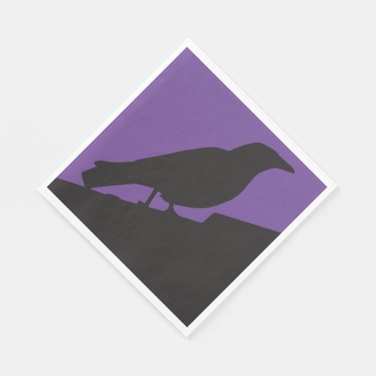 Serviette En Papier Corvidés - Merle Corbeau (Coin)