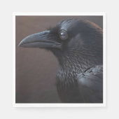 Serviette En Papier Corvidés - Merle Corbeau (Devant)