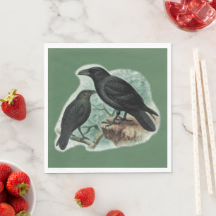 Serviette En Papier Corvids - Blackbird Raven