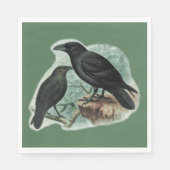 Serviette En Papier Corvids - Blackbird Raven (Devant)