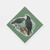 Serviette En Papier Corvids - Blackbird Raven (Coin)