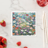 Serviette En Papier Cosmos Garden Abstrait (En situation)