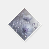 Serviette En Papier Cosmos pourpre et gouttes de ragoût (Coin)