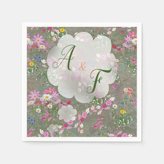 Serviette En Papier Cosmos Wilderness Wild Flowers (Devant)