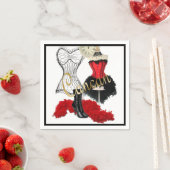 Serviette En Papier Costume cancan 1 (En situation)