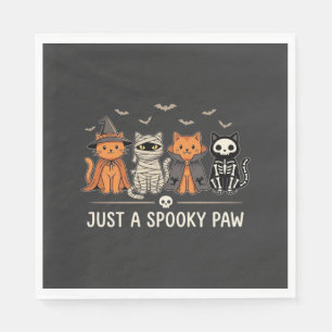 Serviette En Papier Costume de chat Halloween Spooky Paw Vector Design