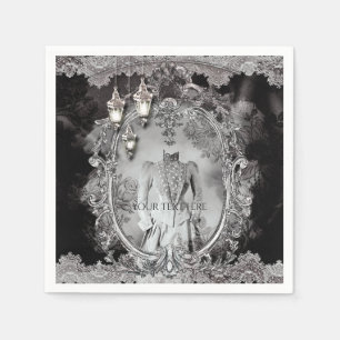 Serviette En Papier Costume de fête d'Halloween Dame Fantôme Vintage