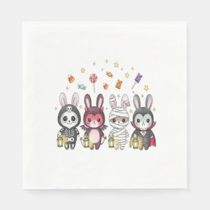 Serviette En Papier Costume de lapin mignon Halloween
