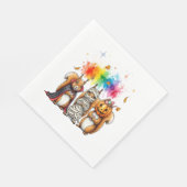 Serviette En Papier Costume d'écureuils mignons d'Halloween (Coin)